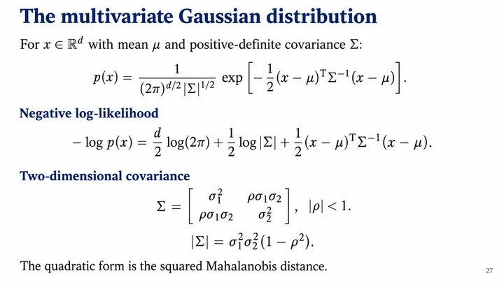 Multivariate Gaussian distribution